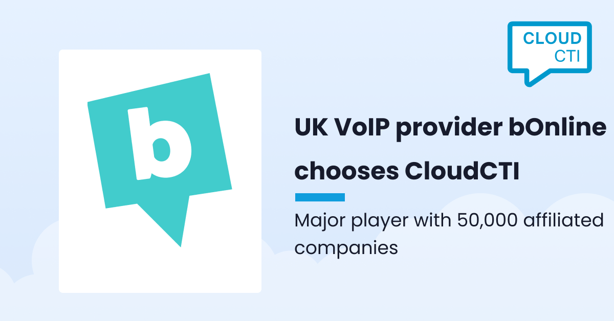 UK VoIP provider bOnline chooses CloudCTI
